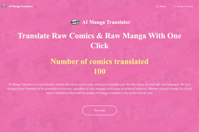 AI Manga Translator preview